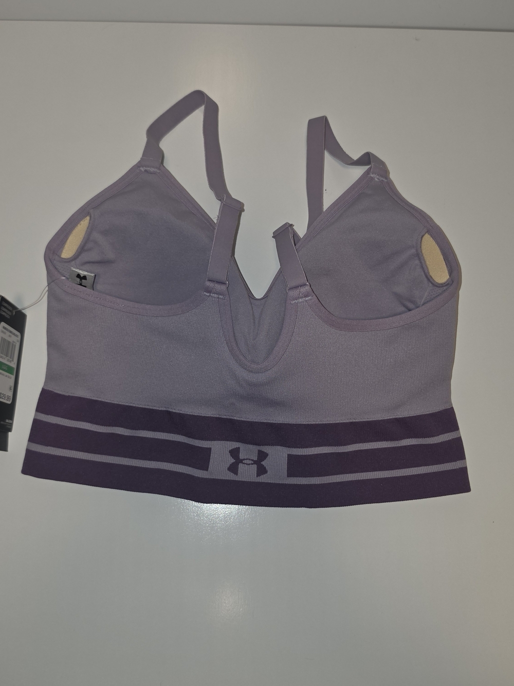 NWT Under Armour Seamless Light Support Sports Bra Purple Large - Picture 4 of 9